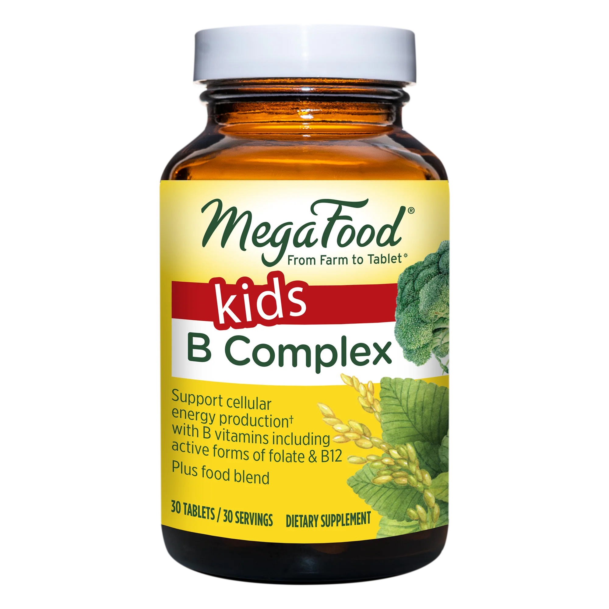 Kids B Complex Minis - Multivitamin, 30 Day / 30ct / MegaFood - Food Based Vitamins & Supplements