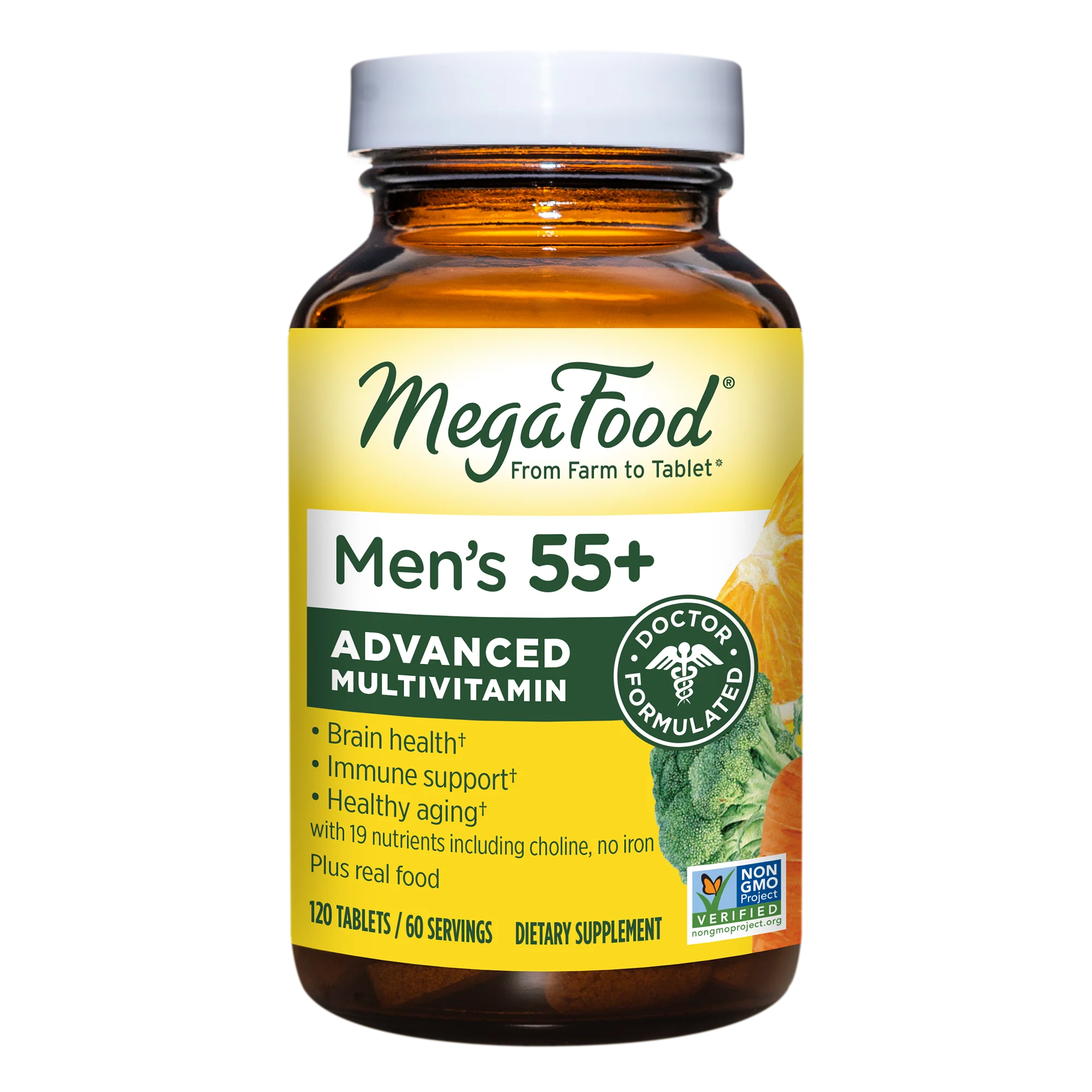 Men's Advanced Multivitamin - Probiotic, 60 Day / 120ct / MegaFood - Food Based Vitamins & Supplements